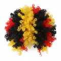 Germany Fan Wig in black, red, and gold colors