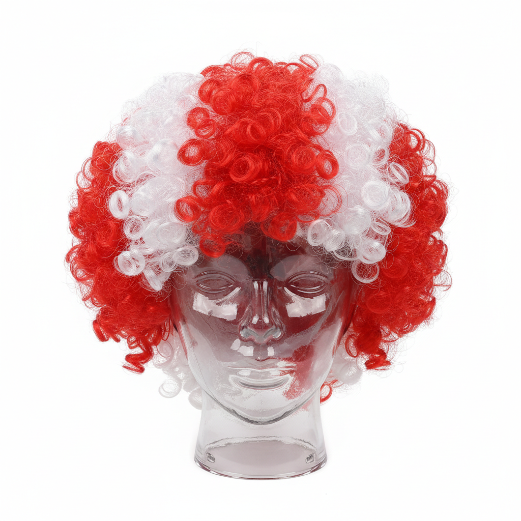England fan wig red and white