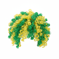 Brazil fan wig yellow and green